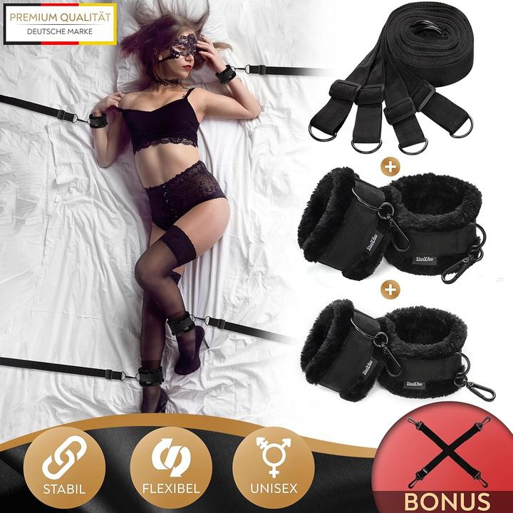 Immagine prodotto DaniChou BedLock Pro Bettfesseln mit Plüschfesseln