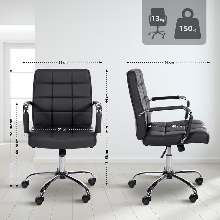 Actual product image CLP Work chair Ashland cover height-adjustable up to 150 kg load capacity (48 - 58 cm)