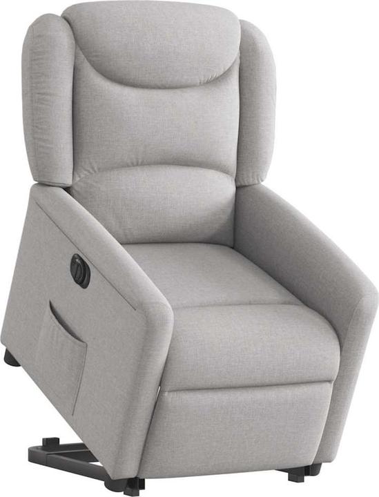 Actual product image VidaXL Massage chair with stand-up aid electric cloud grey fabric