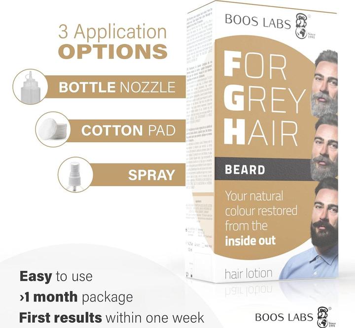Produktbild Boos Labs Enzymatisches Bartpflegeprodukt gegen graue Haare