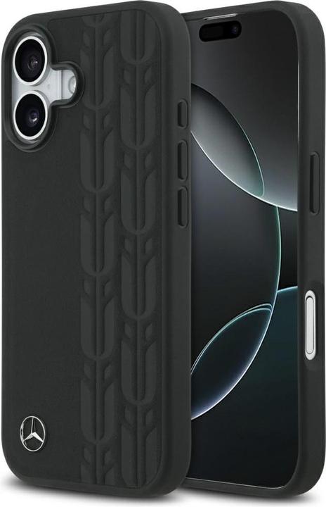 Image du produit Mercedes Leather Laurel Leaves MagSafe Case for iPhone 17 Black (Apple iPhone 17)