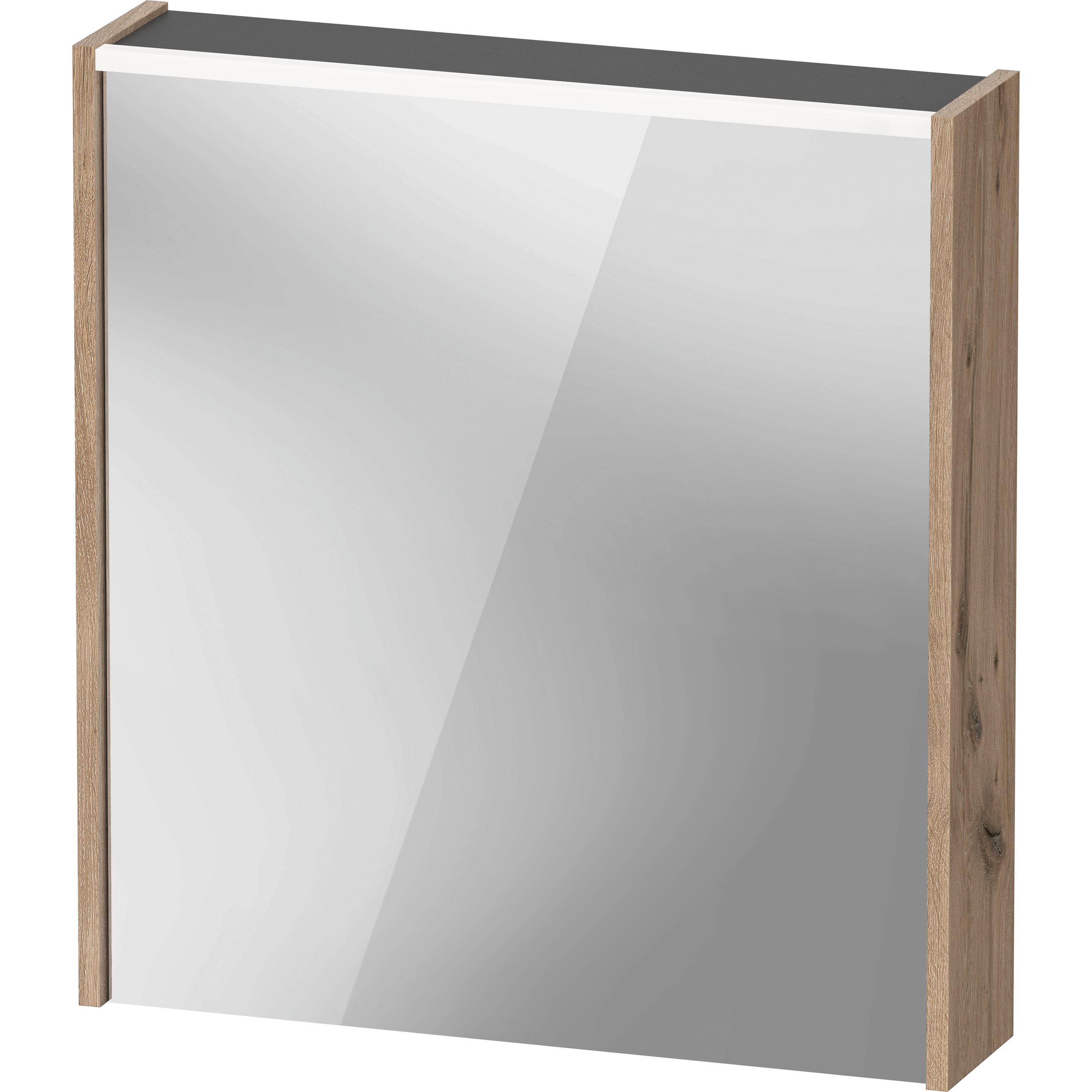 Duravit, Spiegelschrank, D-Code Spiegelschrank, Steckdose Typ F (EU, DE), 1 Tür mit Anschlag rechts, LED-Lichtfeld o
