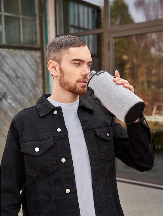 Immagine prodotto Spottle Bottiglia in vetro con custodia in neoprene di grigio screziato da 1,5 litri (1.50 l)
