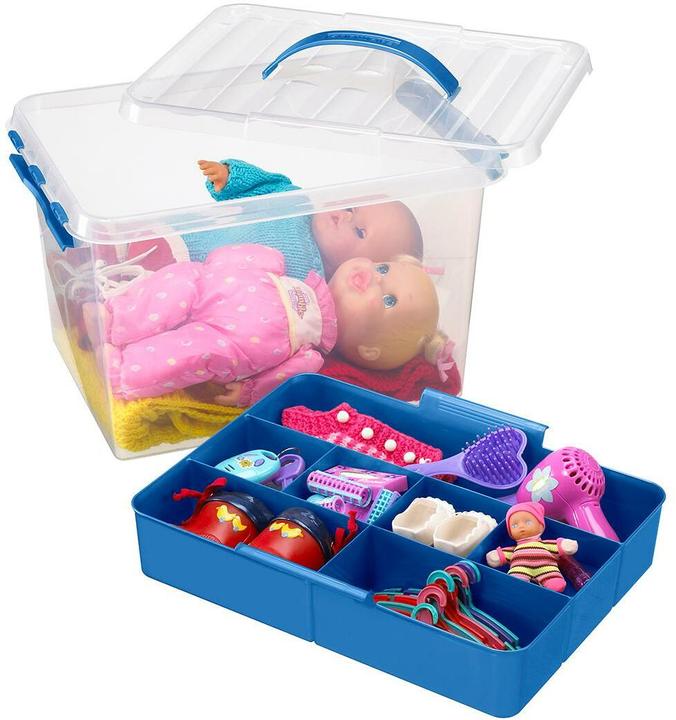 Immagine prodotto Sunware Cassetta Q-line con inserto 15L blu trasparente (40 cm, 15 l)