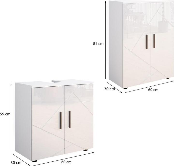 Actual product image Vicco Irma with midi cabinet
