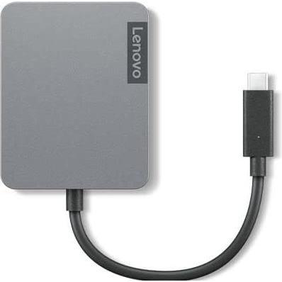 Lenovo GX91A34575 (USB-C, 4 Ports), Dockingstation + USB Hub, Grau