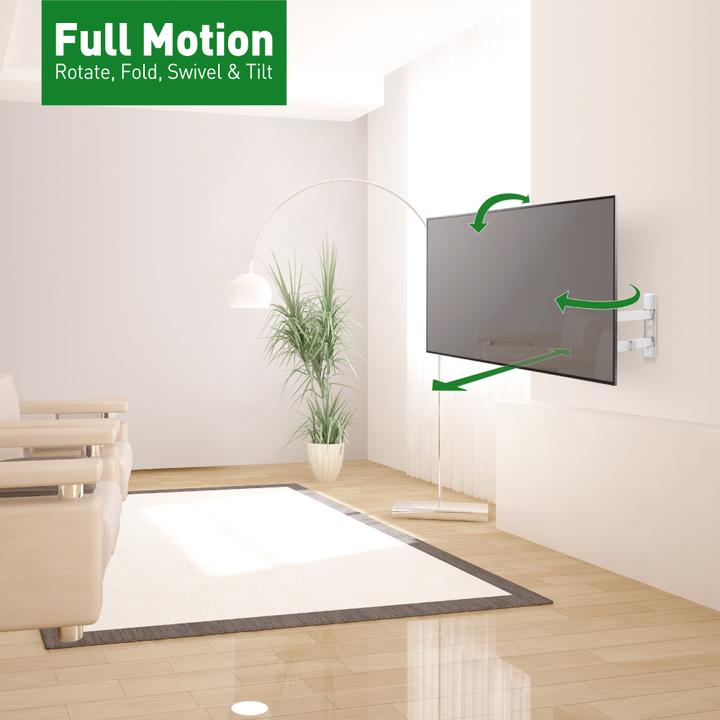 Image du produit Barkan Support TV mural 13-65", métal, blanc (Mur, 65", 40 kg)