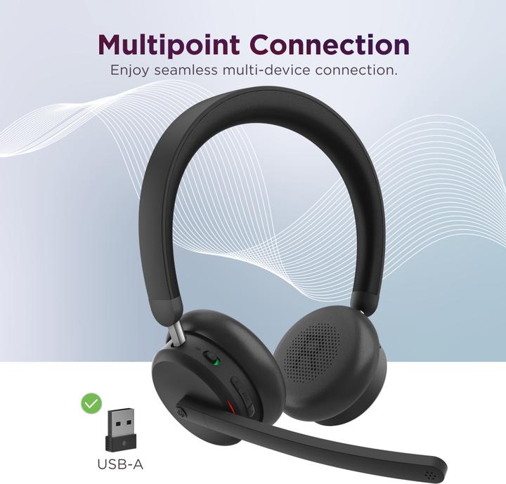 Produktbild Lenovo Dual-Mode Wireless ANC-Headset (Kabellos, USB-C, Microsoft Teams)