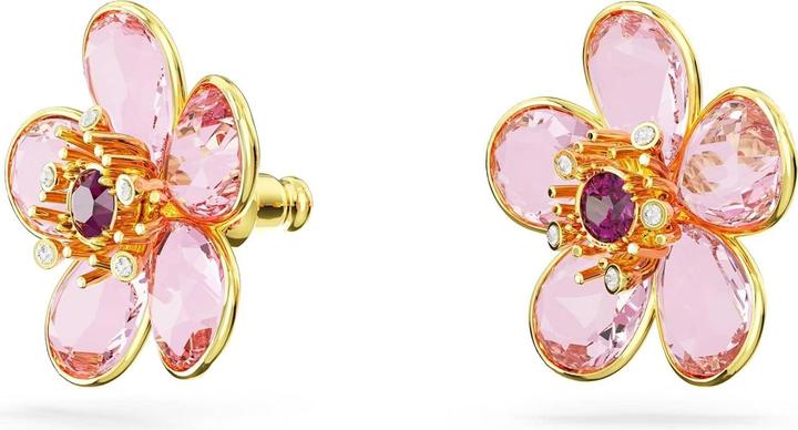 Actual product image Swarovski Florere Stud Earrings Flower Pink Gold (Swarovski Metal)