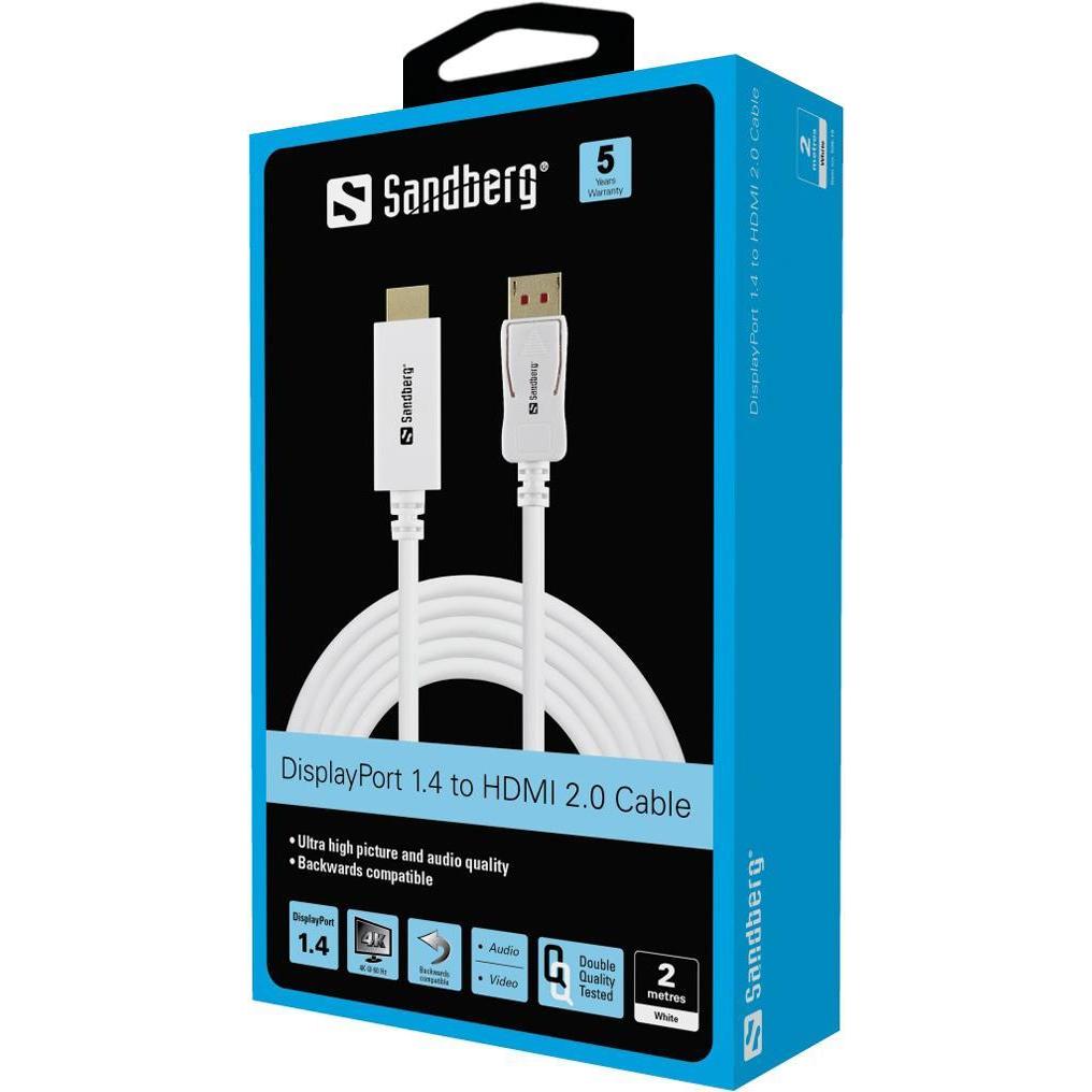 Thumbnail - Sandberg DisplayPort — HDMI (Typ A) (2 m, HDMI), Video Kabel