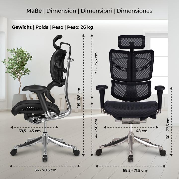 Actual product image CLP Office chair Norfolk Ergonomic, black