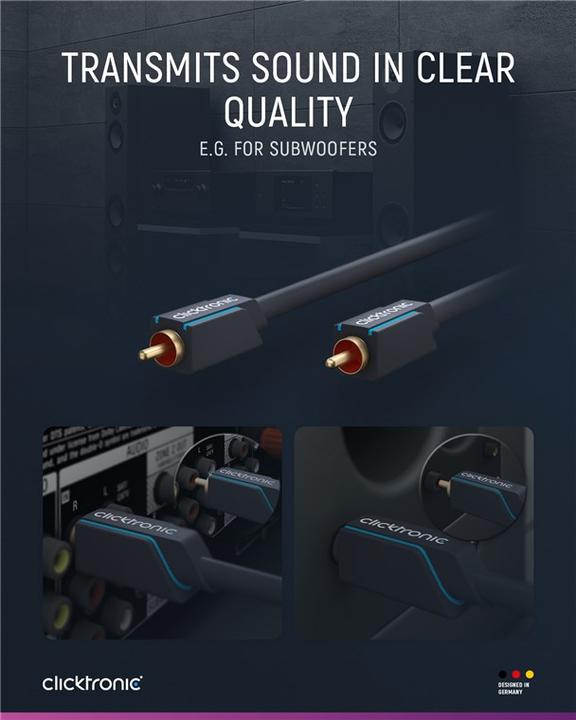 Immagine prodotto clicktronic Cavo coassiale Cinch (0.50 m, Cinch)