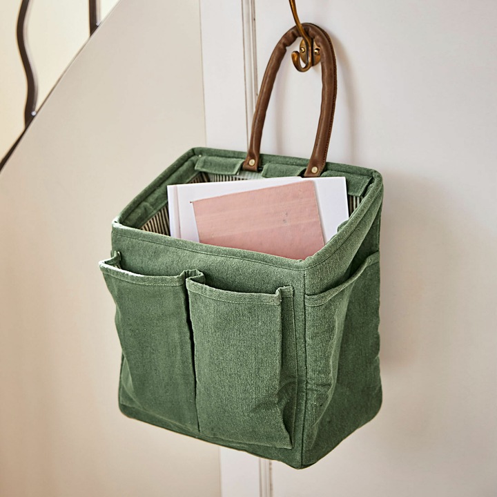 Actual product image Loberon Organiser Cranberra green/brown (30 x 30 x 20 cm)