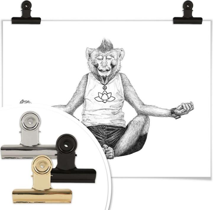 Produktbild Trenddeko Monkey Yoga (100 x 80 cm)
