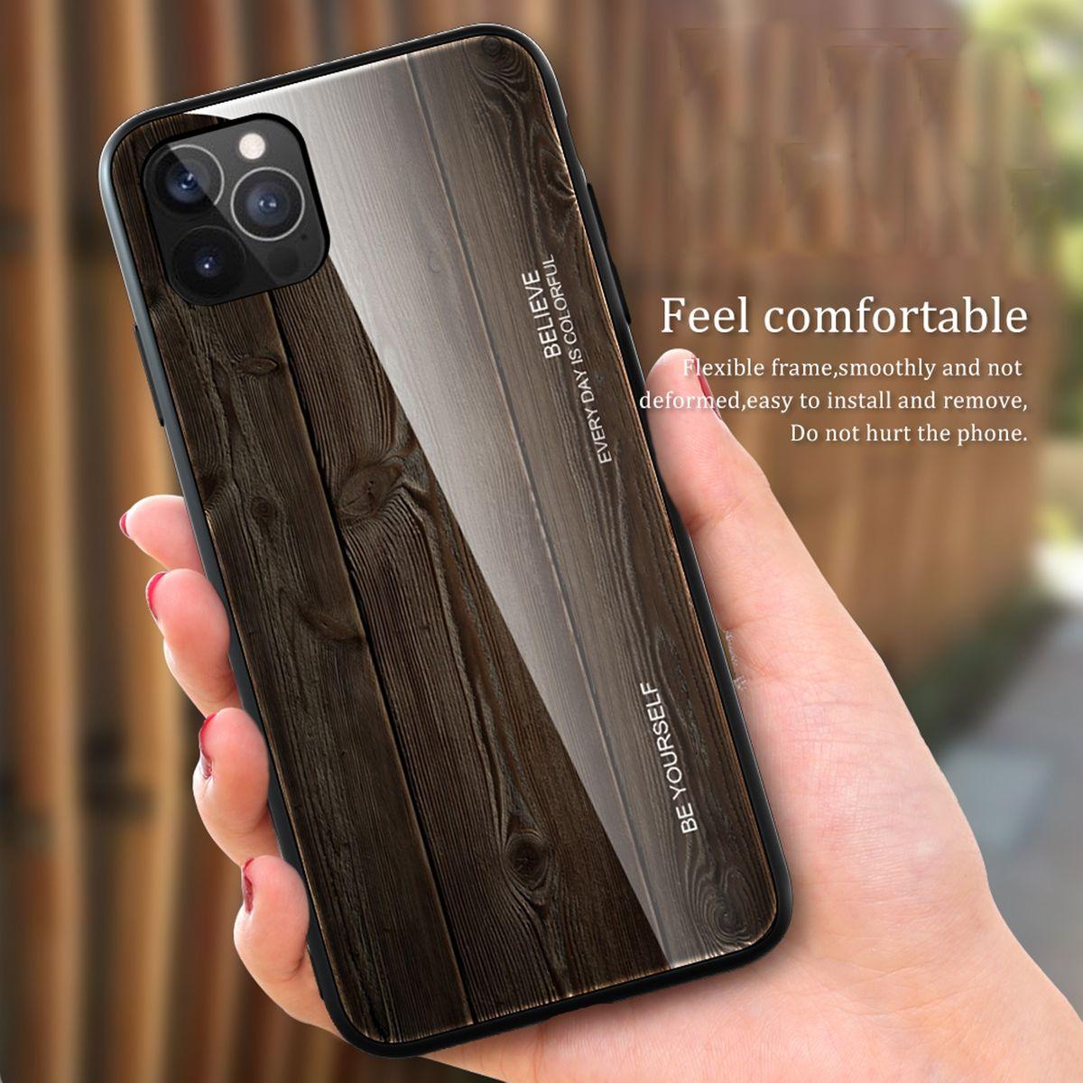 Thumbnail - König Design Hülle Handy Schutz für Apple iPhone 12 13 14 Pro Max mini Plus Case Glas Cover (Apple iPhone 12), Smartphon...