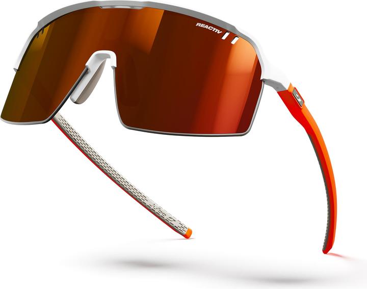 Actual product image Julbo Intensity Weiss Neonorange REACTIV 03 High Contrast (Orange, White, White-neon orange, Brown, high contrast)
