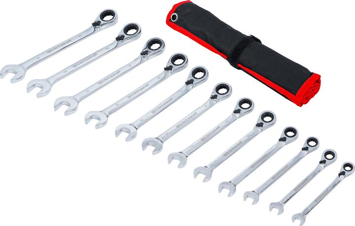 Actual product image BGS Ratchet ring spanner set (19 mm, 12 mm, 14 mm, 16 mm, 10 mm, 18 mm, 17 mm, 11 mm, 15 mm, 8 mm, 9 mm, 13 mm)