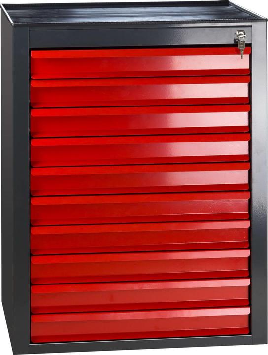Produktbild Dema Schubladenschrank "Fernando Maxi" 10 Schubladen Anthrazit/Rot (57 cm, 90 cm)