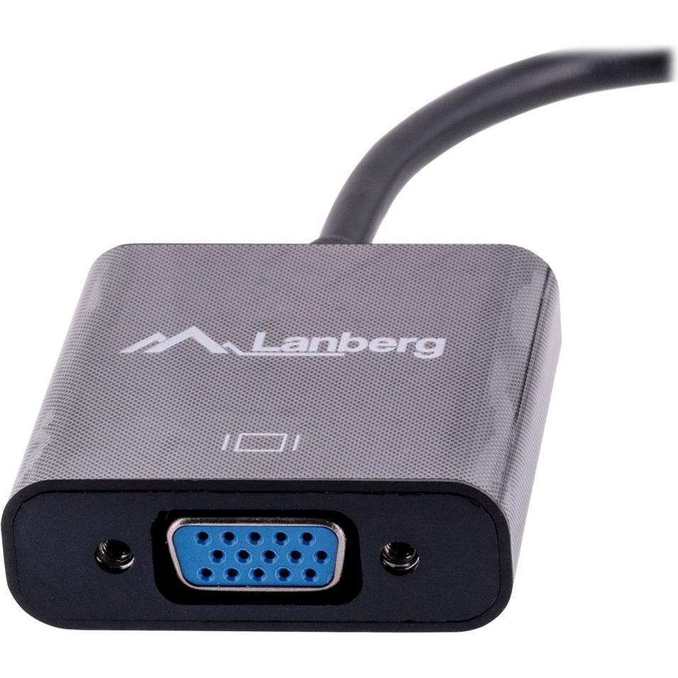 Thumbnail - Lanberg AD-0006-BK adapter mini (Mini DP, 20 cm), Data + Video Adapter, Schwarz