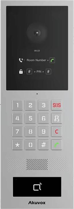 Actual product image Akuvox IP and analogue video door station with RDIF, BLE, NFC and S532 keypad (Bluetooth, Cable, Ethernet, RFID-blocking)