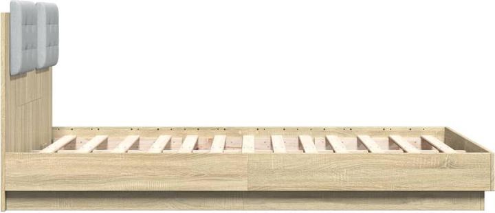 Actual product image vidaXL Bed frame with Sonoma oak headboard (120 x 190 cm)