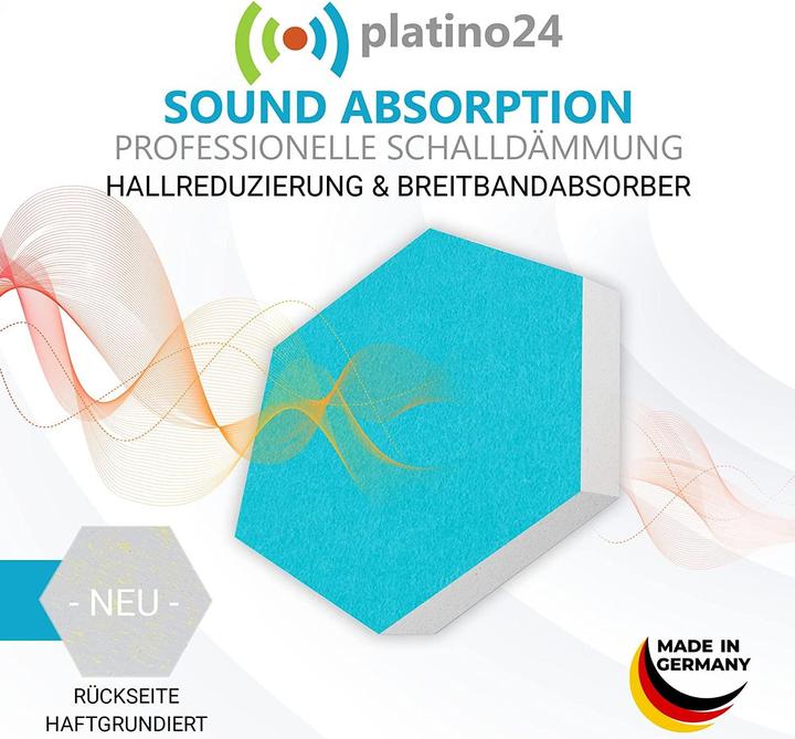 Produktbild Platino24 Schallabsorber Türkis (6 Stk.)