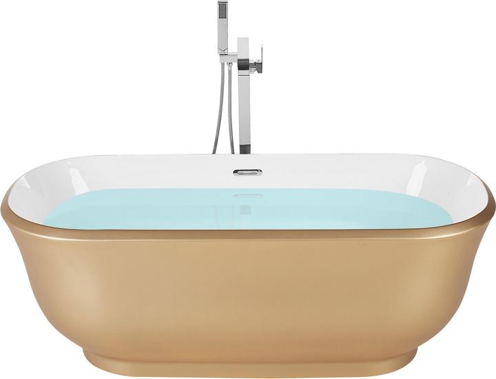 Produktbild Beliani Badewanne freistehend gold oval 170 x 77 cm TESORO (259 l, 170 cm, 77 cm)