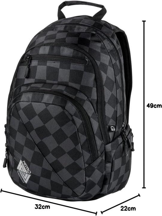 Image du produit Nitro Sac à dos Stash 29 878011-058 black check 49x32x22cm (29 l)