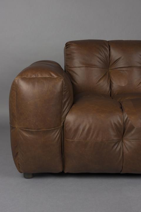 Actual product image Dutchbone Sofa Hackman 3-Seater Leather Chocolate (3-seater)