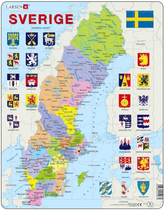 Productafbeelding Larsen Puzzel - Zweden (politiek) (70 onderdelen)