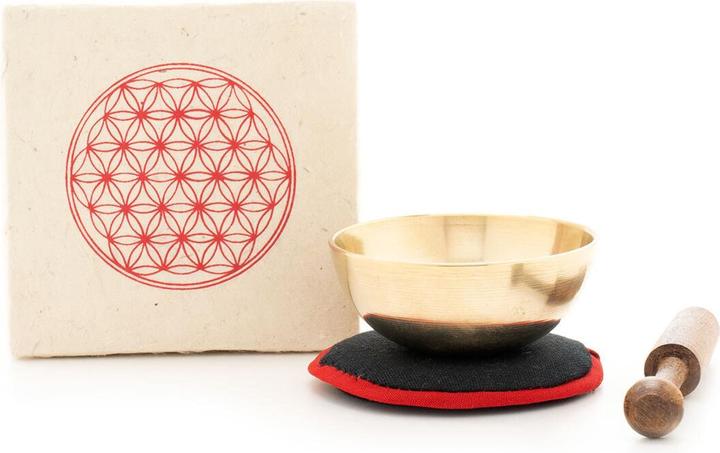 Klangschalen-Center Singing bowl set in box mini cream.5144