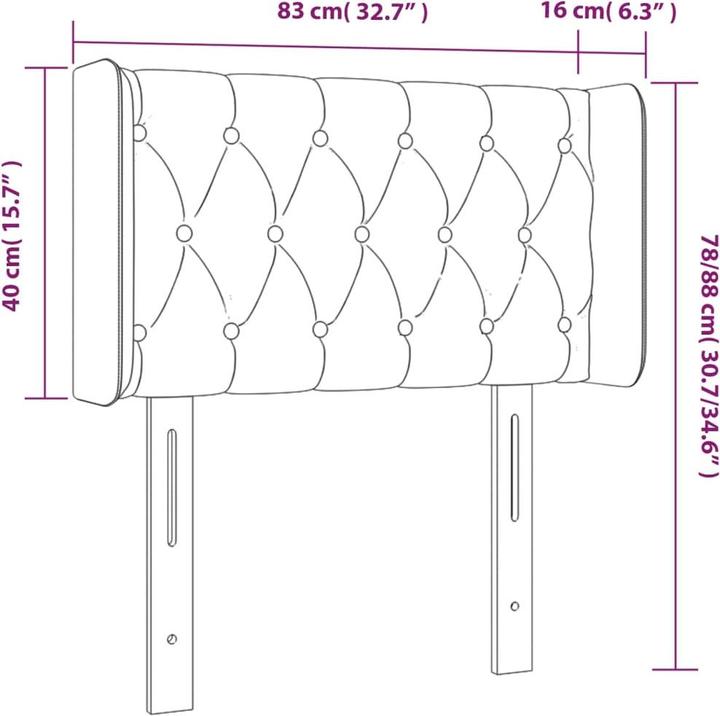 Produktbild vidaXL Kopfteil (83 x 16 x 88 cm)