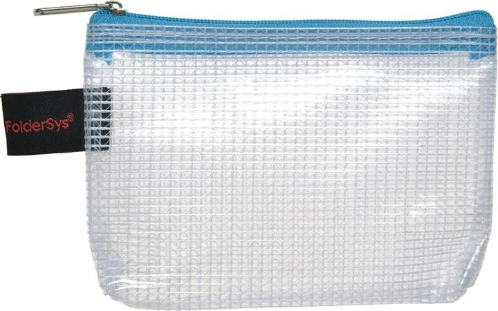 Produktbild Foldersys Reissverschlussbeutel A7 transparent/blau 0,15 mm (A7, 1x)