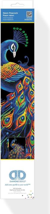 Actual product image Diamond Dotz Diamond Painting Neon Pfau