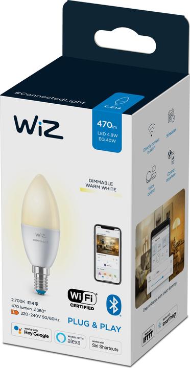 Produktbild WiZ Warm White (E14, 4.90 W, 470 lm, 1 x, F)