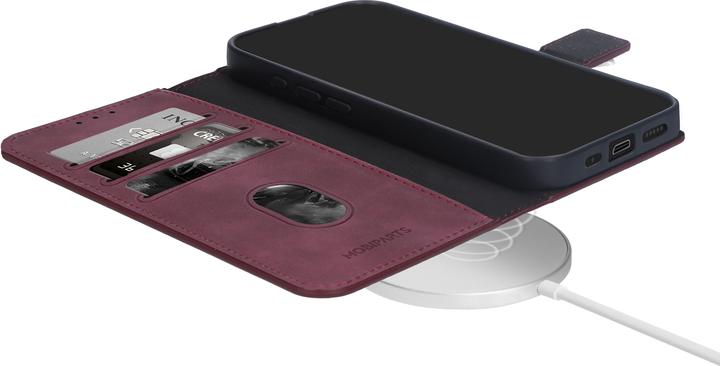 Actual product image Mobiparts Classic Wallet Case Apple iPhone 16 Velvet Red (MagSafe Compatible) (Apple iPhone 16)