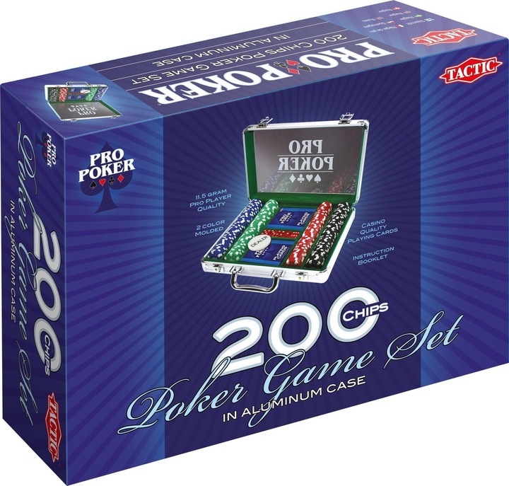 Tactic Pro poker case, 200 chips (Dutch)