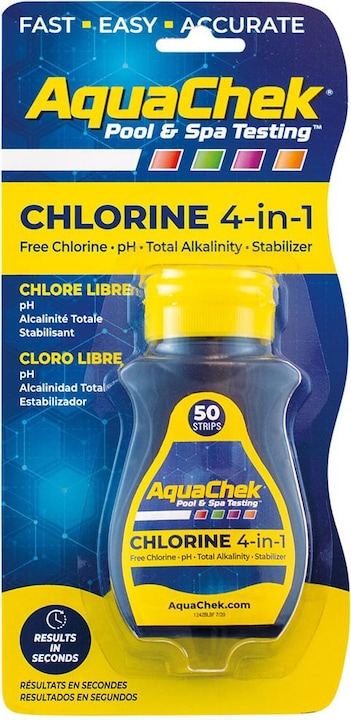 Actual product image Aquachek 4 in 1 water test strips for TruTest (50 ml)