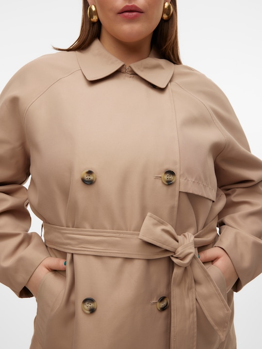 Produktbild Vero Moda Fly-Away Kragen Curve Mantel Trenchcoat (50)
