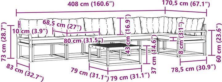 Produktbild vidaXL Outdoor-Sofa