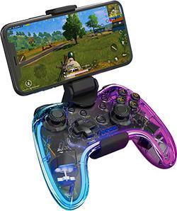Actual product image Marvo GHOST 40 transparent / wireless game controller / for PC / PS3/4 / Android iOS / RGB (Android, iOS, PC, PS3, PS4, Switch)