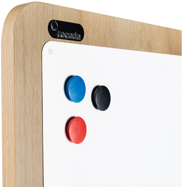 Actual product image Rocada NATURAL mobile presentation board, HxWxD 2000 x 1000 x 450 mm, whiteboard (100 x 120 cm)