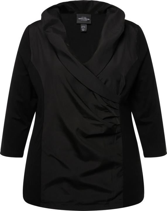Produktbild Ulla Popken Shirt, Taft-Kragen, Classic, V-Ausschnitt, 3/4-Arm (58)