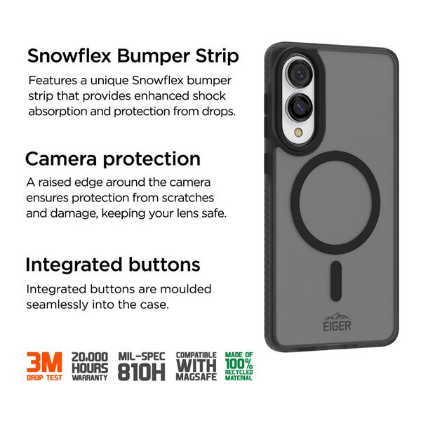 Produktbild Eiger 3m Ultra-Protection Magsafe-Case GRS Blizzard Magsafe Case GRS black (Samsung Galaxy S25 Edge)