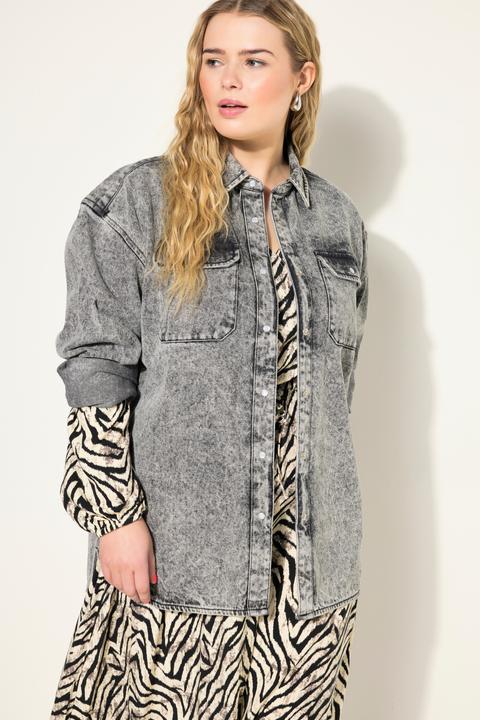 Immagine prodotto Studio Untold Camicia di jeans dal taglio oversize con look vintage e maniche lunghe (58)