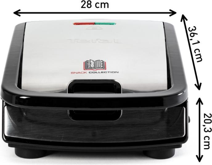 Image du produit Tefal Snack Collection Plaques à gaufres et panini Appareils à croque-monsieur & gaufriers (SW857D)