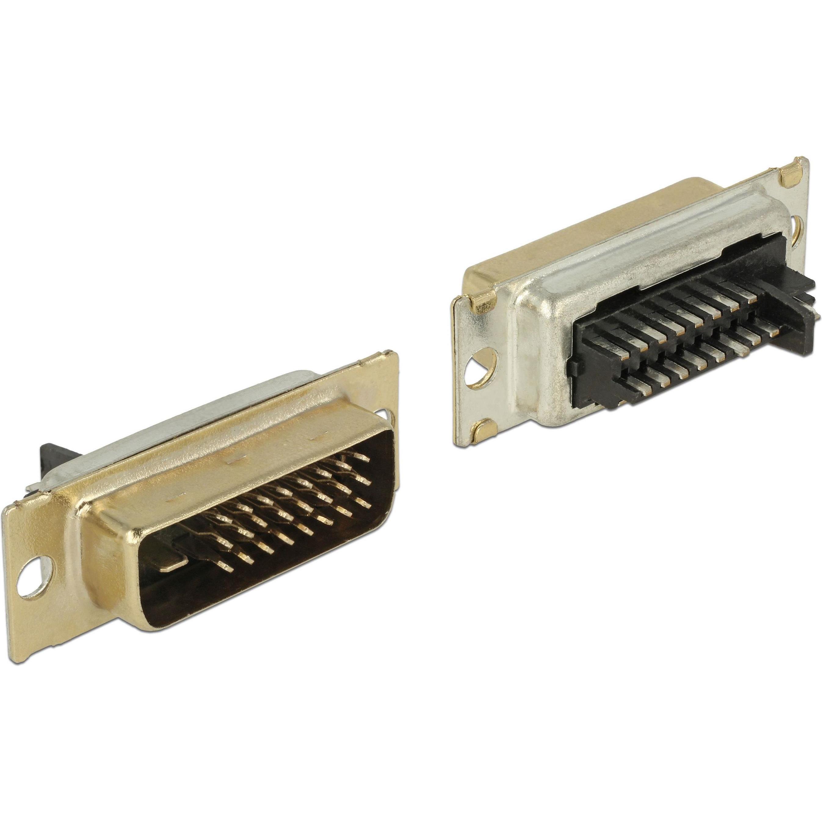 Delock Steckerverbinder DVI 24+1 Stecker (DVI, 1.71 cm), Data + Video Adapter, Silber