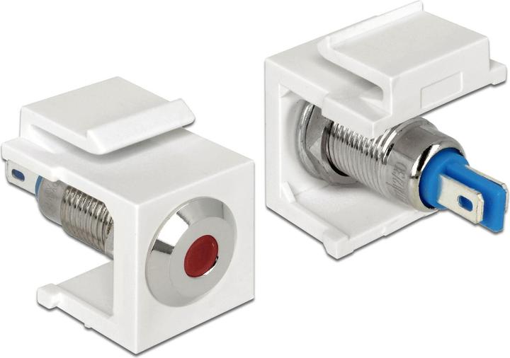 Image du produit Delock Keystone Jack : LED rouge, 6V, plate (Blanc, Bleu, Rouge)