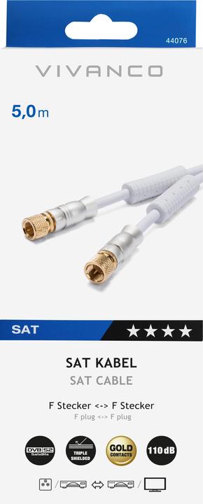 Actual product image Vivanco Receiver connection cable with filter (110 dB, Satellite cable)