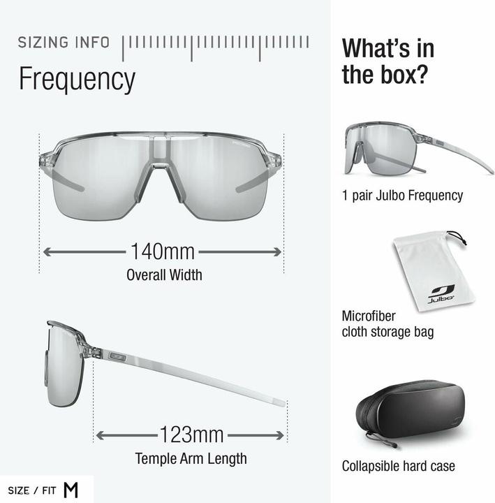 Produktbild Julbo Frequency Reactiv 0-3 (Black, Blau, blau durchscheinend/schwarz, Blue transparent, Dunkelblau, Reactive S0-3 High Contrast (VLT 15-87%))